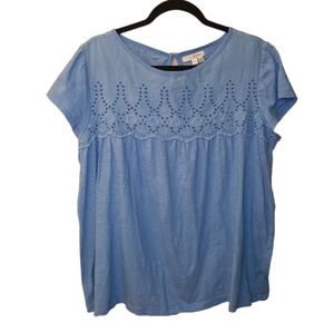 3/$30! Jacks Girlfriend Short Sleeve Babydoll Blouse